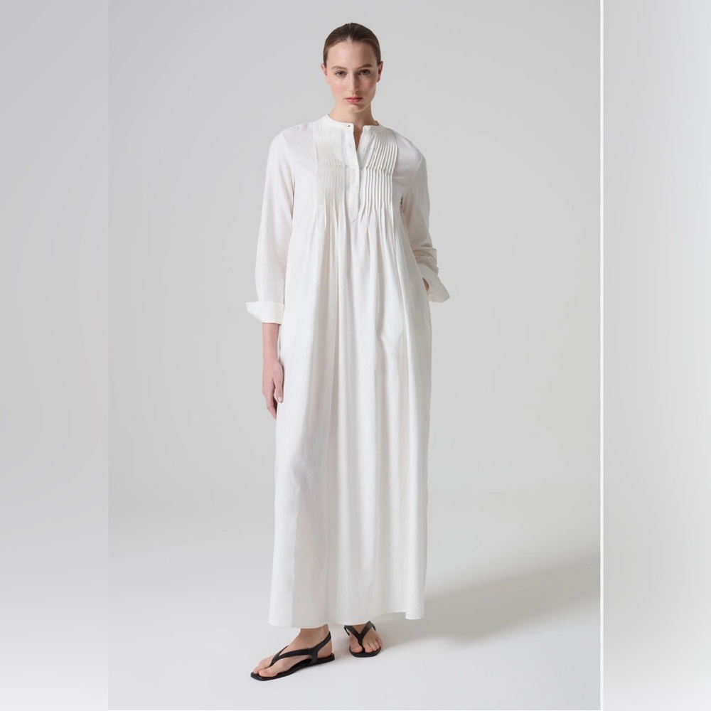 Piombo White linen dress